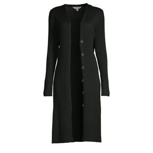 Button Front Ribbed Cardigan